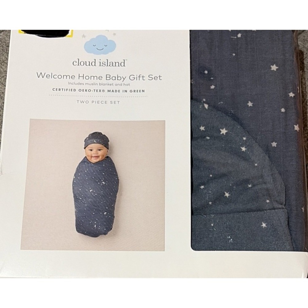 Cloud Island Welcome Home Baby Gift Set - Blue with Stars